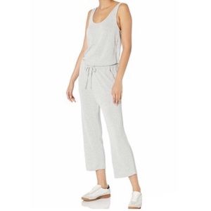 Daily Ritual Soft Gray Tank Crop Jumpsuit
